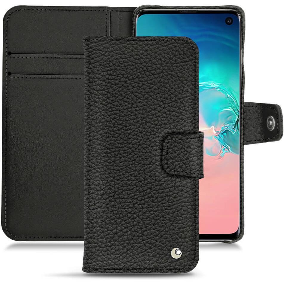 Noreve Lederschutzhülle Wallet (Samsung Galaxy S10e), Smartphone Hülle, Schwarz