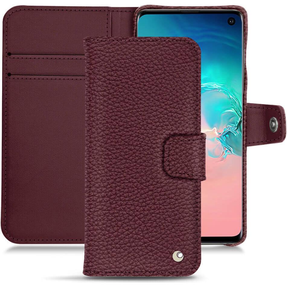 Noreve Lederschutzhülle Wallet (Samsung Galaxy S10e), Smartphone Hülle, Violett