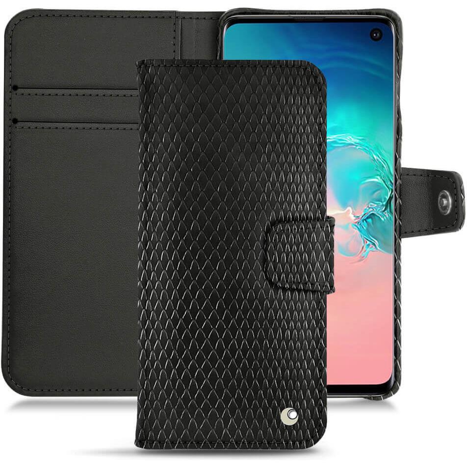 Noreve Lederschutzhülle Wallet (Samsung Galaxy S10e), Smartphone Hülle, Schwarz