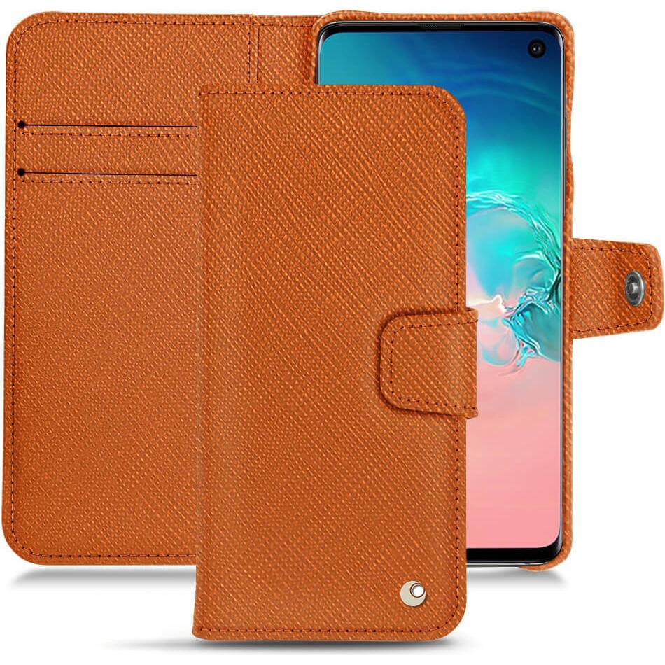 Thumbnail - Noreve Lederschutzhülle (Samsung Galaxy S10e), Smartphone Hülle, Orange