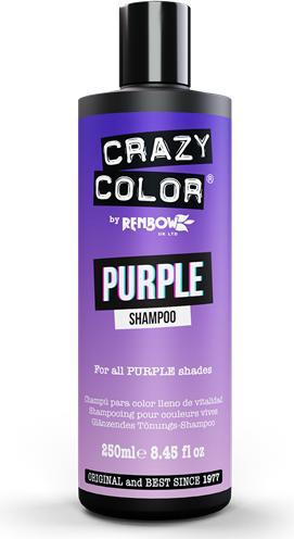 Actual product image Crazy Color Shampoo for Coloured Hair 250ml Purple (250 ml, Liquid shampoo)