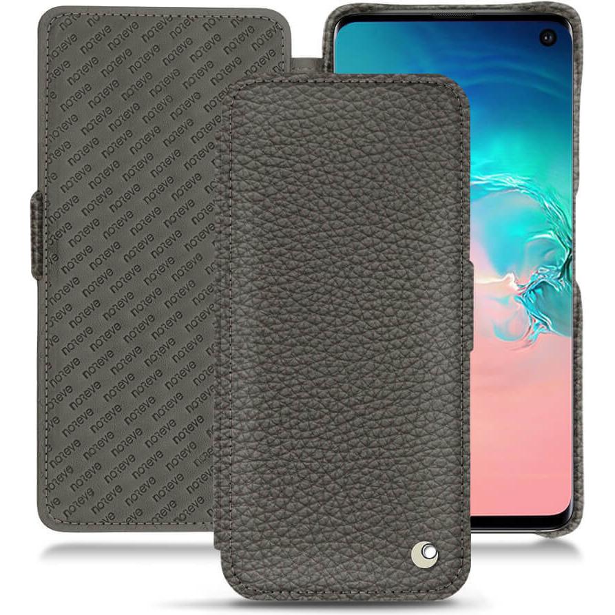 Thumbnail - Noreve Lederschutzhülle horizontal (Samsung Galaxy S10e), Smartphone Hülle, Grau