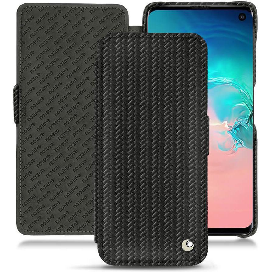 Noreve Lederschutzhülle horizontal (Samsung Galaxy S10e), Smartphone Hülle, Schwarz