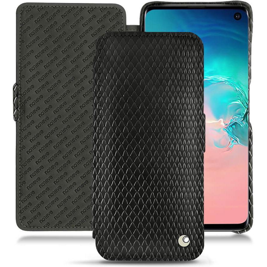 Noreve Lederschutzhülle horizontal (Samsung Galaxy S10e), Smartphone Hülle, Schwarz