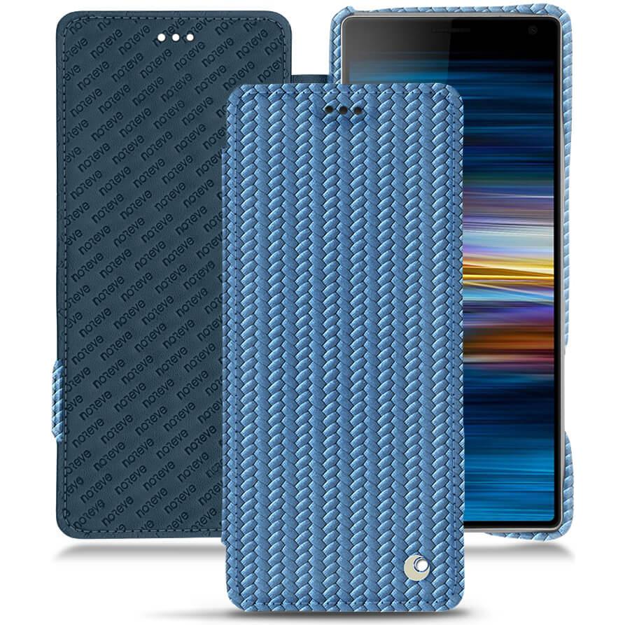 Thumbnail - Noreve Lederschutzhülle horizontal (Sony Xperia 10 Plus), Smartphone Hülle, Blau