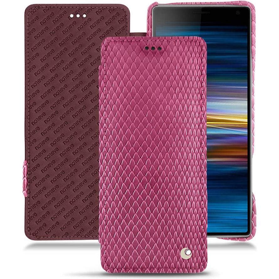 Noreve Lederschutzhülle horizontal (Sony Xperia 10 Plus), Smartphone Hülle, Rosa