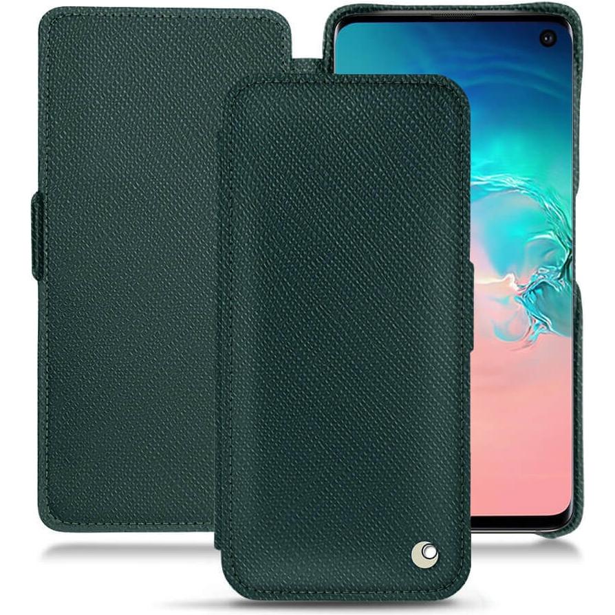Noreve Lederschutzhülle horizontal (Samsung Galaxy S10e), Smartphone Hülle, Grün