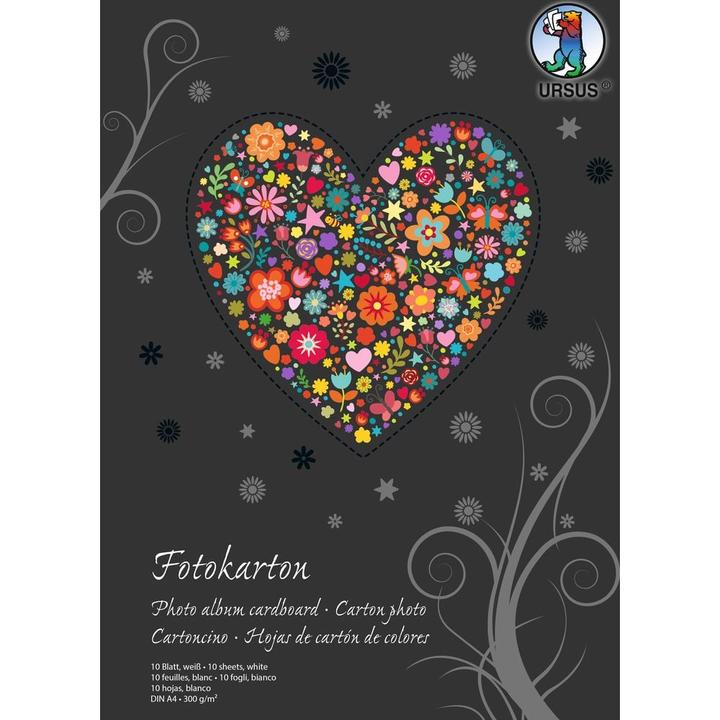 Actual product image Ursus Photo cardboard block A4 3704601SE 300g, white 10 sheets (300 g/m², 10x)