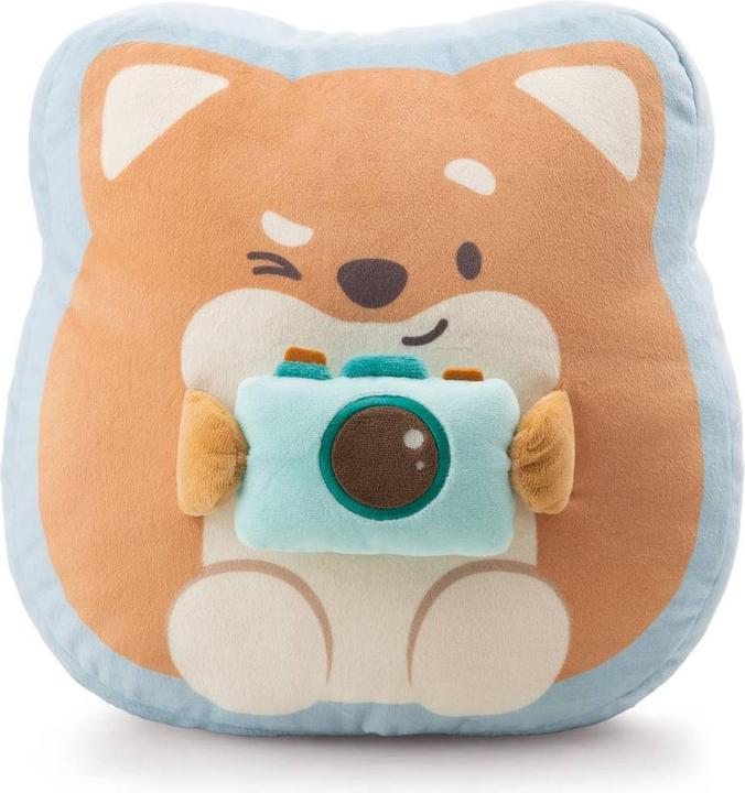 NICI Plüschkissen Hund Hiro mit Kamera (12 x 35 cm)