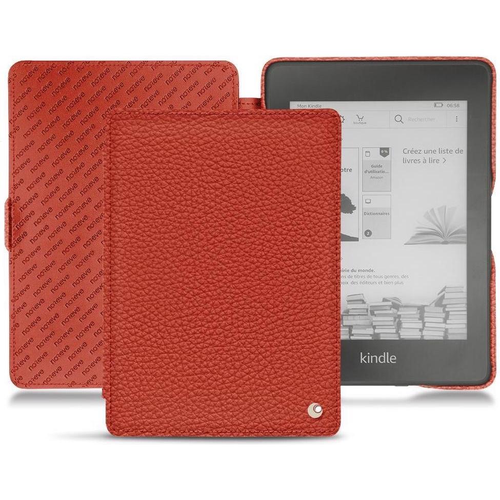 Noreve Lederschutzhülle horizontal (Kindle Paperwhite 2018), Tablet Hülle, Orange