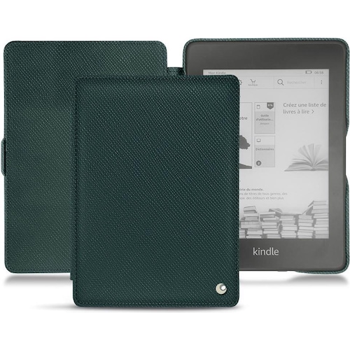 Noreve Lederschutzhülle horizontal (Kindle Paperwhite 2018), Tablet Hülle, Grün