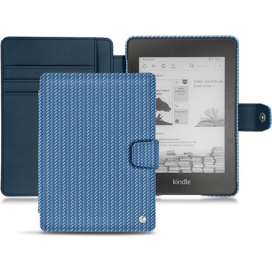 Noreve Lederschutzhülle Wallet (Kindle Paperwhite 2018), eReader Zubehör, Blau