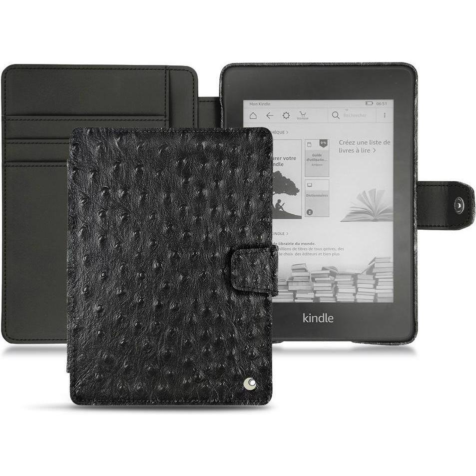 Noreve Lederschutzhülle Wallet (Kindle Paperwhite 2018), eReader Zubehör, Schwarz