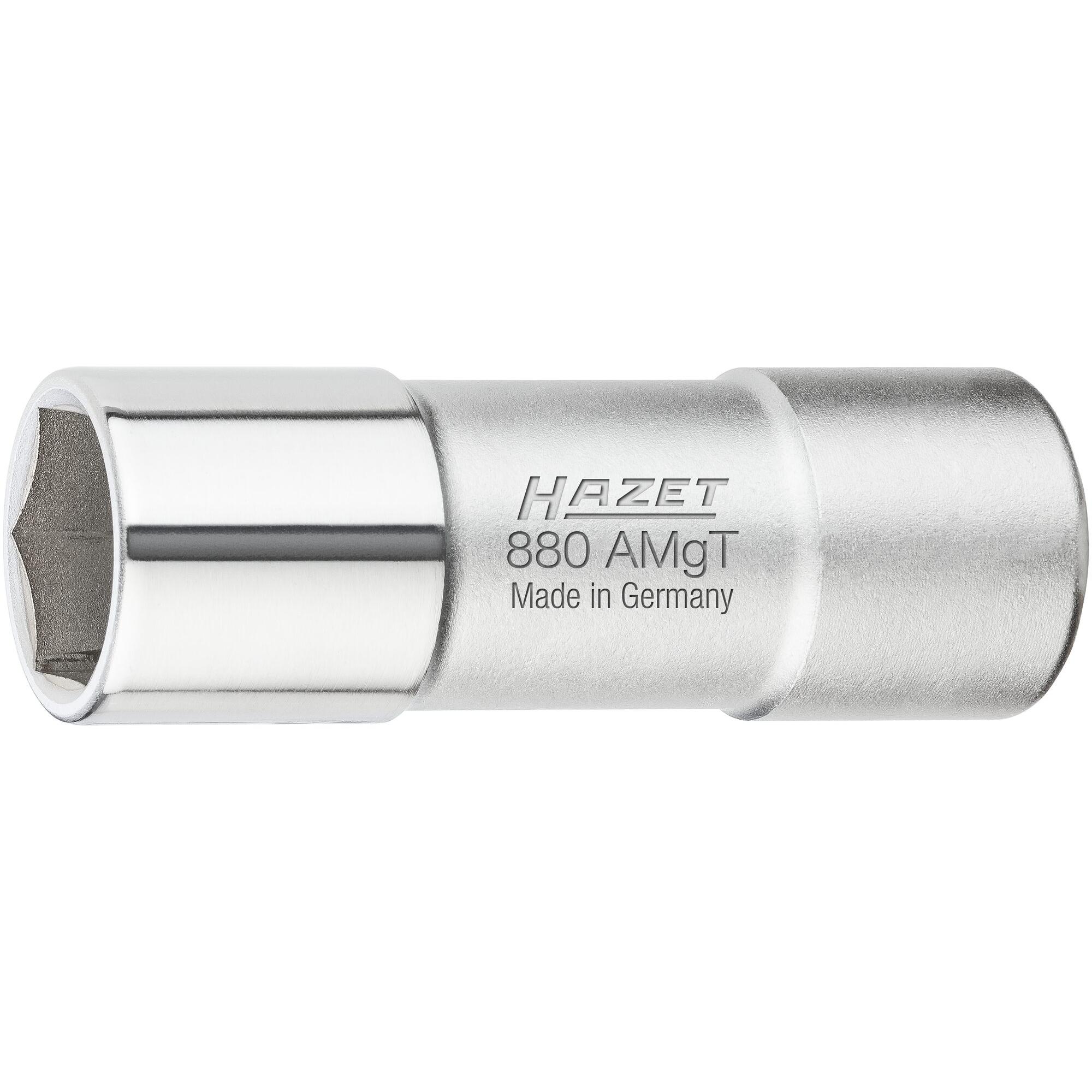 HAZET, Steckschlüssel + Stecknuss, Zündkerzen Steckschlüsseleinsatz 880AMGT ∙ Vierkant10 mm (3/8 Zoll) ∙ Aussen Sechskan...