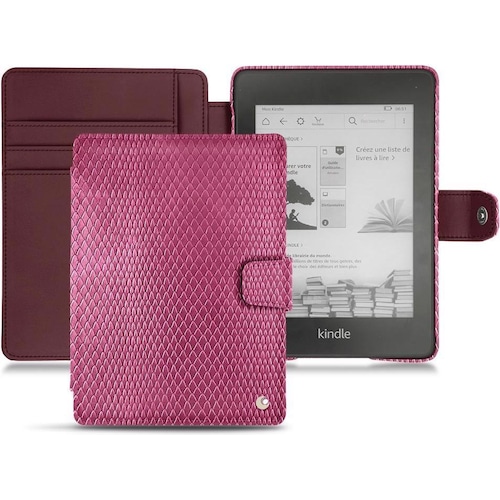 Noreve Lederschutzhülle Wallet (Kindle Paperwhite 2018), eReader Zubehör, Rosa