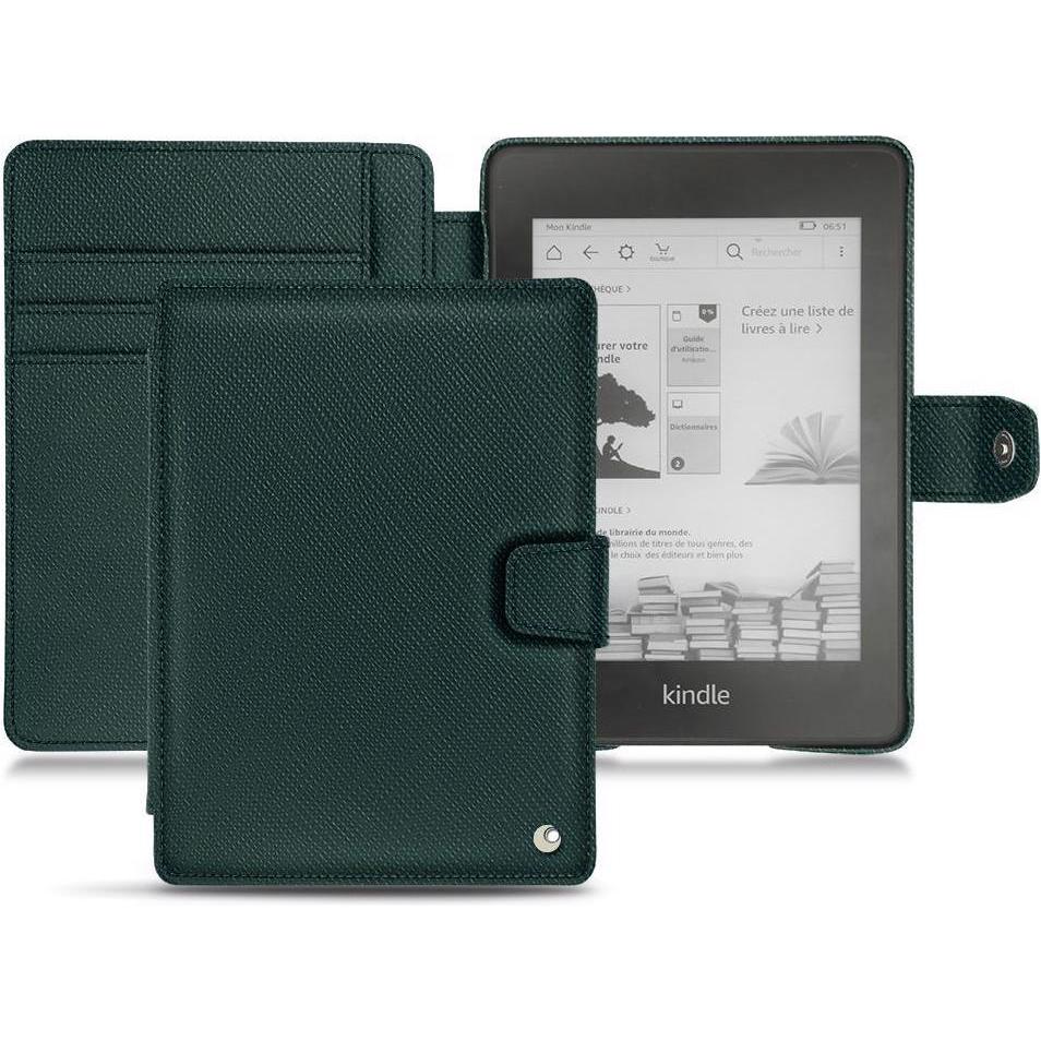 Noreve Lederschutzhülle Wallet (Kindle Paperwhite 2018), eReader Zubehör, Grün