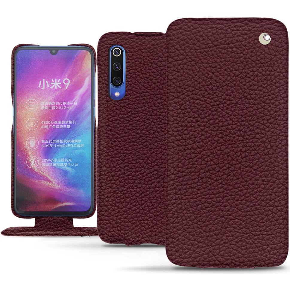 Noreve Lederschutzhülle vertikal (Xiaomi Mi 9), Smartphone Hülle, Violett