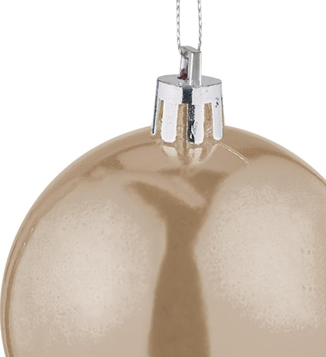 Productafbeelding Relaxdays - Weihnachtskugeln 100er Set, Creme/ Silber, 7 x 6 cm (100 -Part)