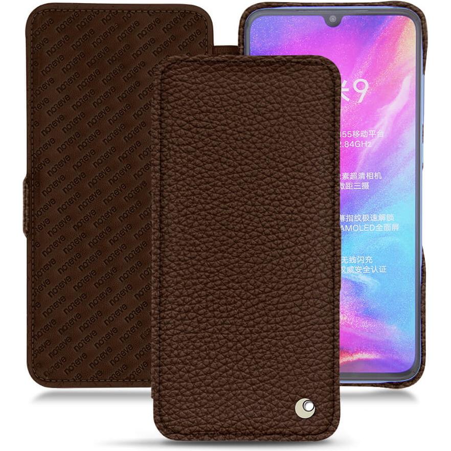 Noreve Lederschutzhülle horizontal (Xiaomi Mi 9), Smartphone Hülle, Braun