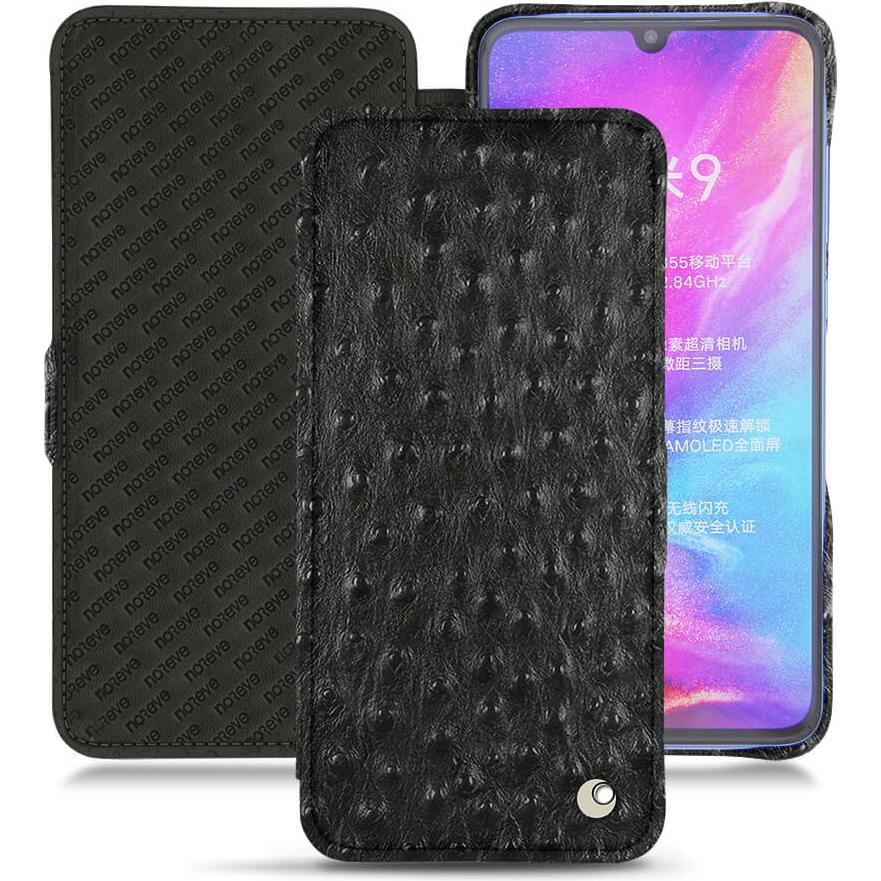 Noreve Lederschutzhülle horizontal (Xiaomi Mi 9), Smartphone Hülle, Schwarz