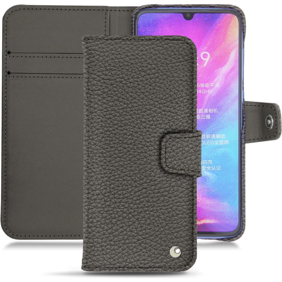 Noreve Lederschutzhülle Wallet (Xiaomi Mi 9), Smartphone Hülle, Grau