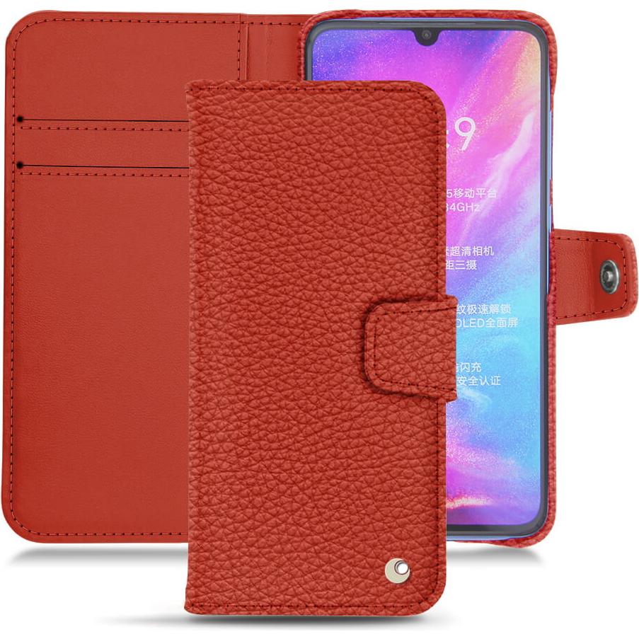 Noreve Lederschutzhülle Wallet (Xiaomi Mi 9), Smartphone Hülle, Orange