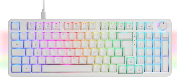 Immagine prodotto Mars Gaming Clavier Gamer Mécanique (Yellow Switch) Mkpro RGB (Blanc) (FR, Cablato)