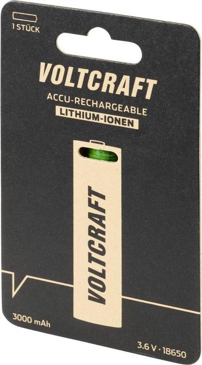 Immagine prodotto Voltcraft VC-Li 3.6-3000 Batteria ricaricabile speciale 18650 Li-Ion 3.6 V 3000 mAh (3.60 V, 3000 mAh)