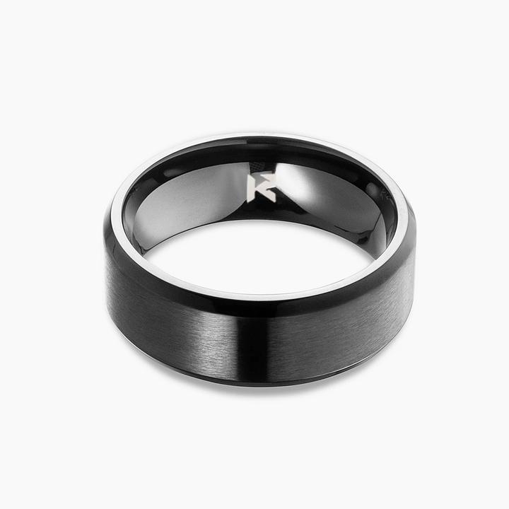 Actual product image K12 - Black Steel Ring - 77 (58)