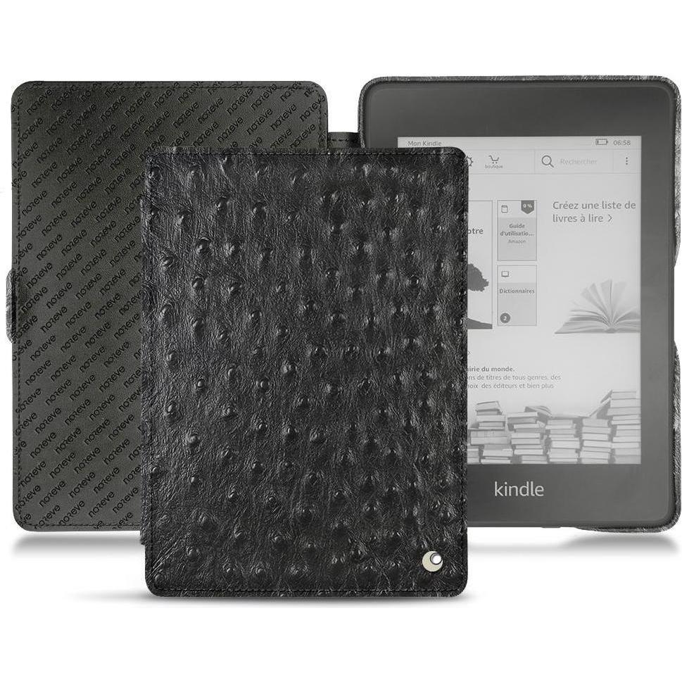 Noreve Lederschutzhülle horizontal (Kindle Paperwhite 2018), Tablet Hülle, Schwarz