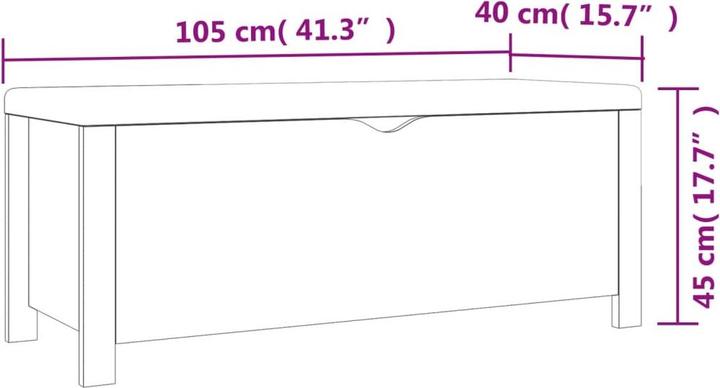 Produktbild VidaXL Aufbewahrungsbox (105 x 40 x 45 cm)