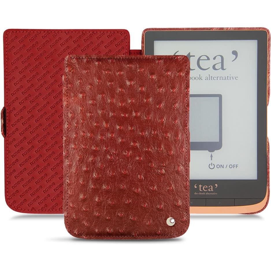 Noreve Lederschutzhülle horizontal (Touch HD Plus), Tablet Hülle, Rot