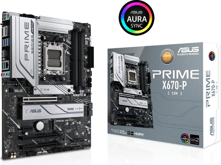 Produktbild ASUS PRIME X670-P-CSM (AM5, AMD X670, ATX)