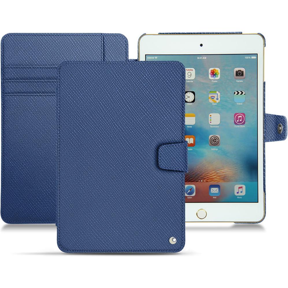 Noreve Lederschutzhülle Wallet (IPad Mini 4), Tablet Hülle, Blau