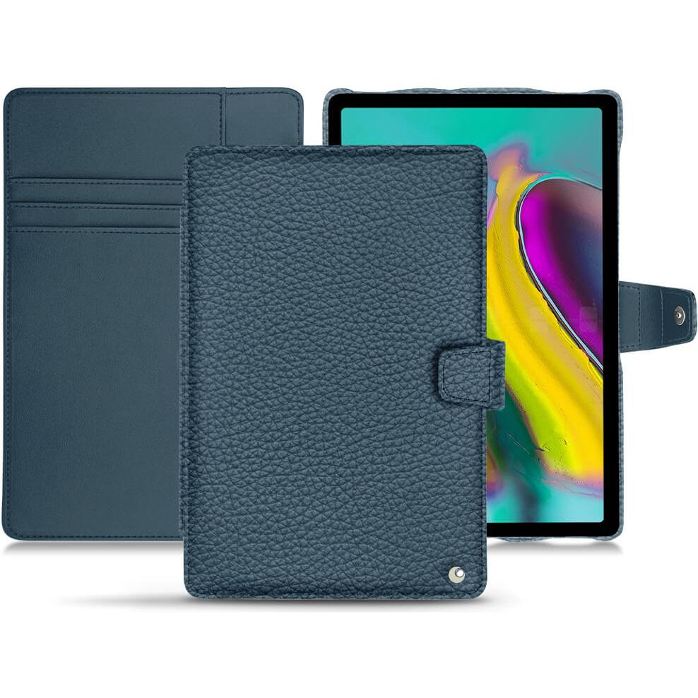 Noreve Lederschutzhülle Wallet (Galaxy Tab S5e), Tablet Hülle, Blau