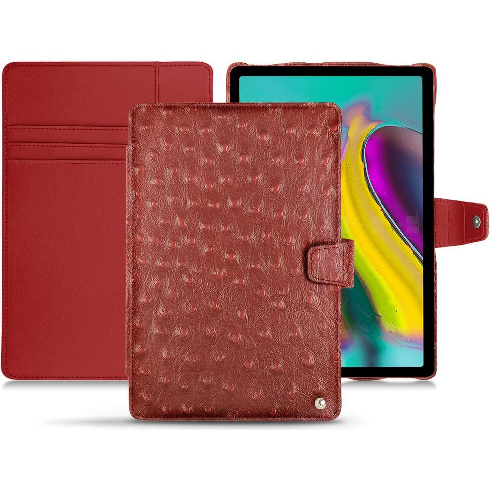 Noreve Lederschutzhülle Wallet (Galaxy Tab S5e), Tablet Hülle, Rot