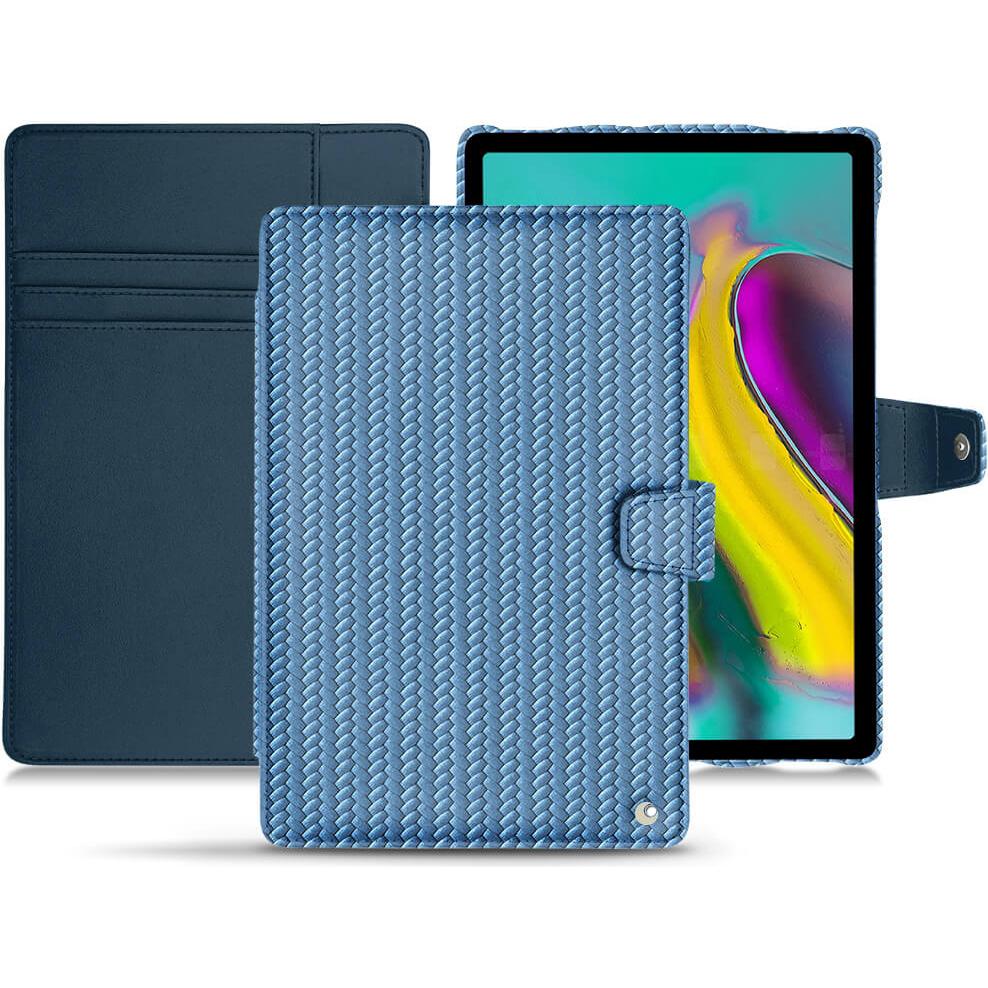 Noreve Lederschutzhülle Wallet (Galaxy Tab S5e), Tablet Hülle, Blau