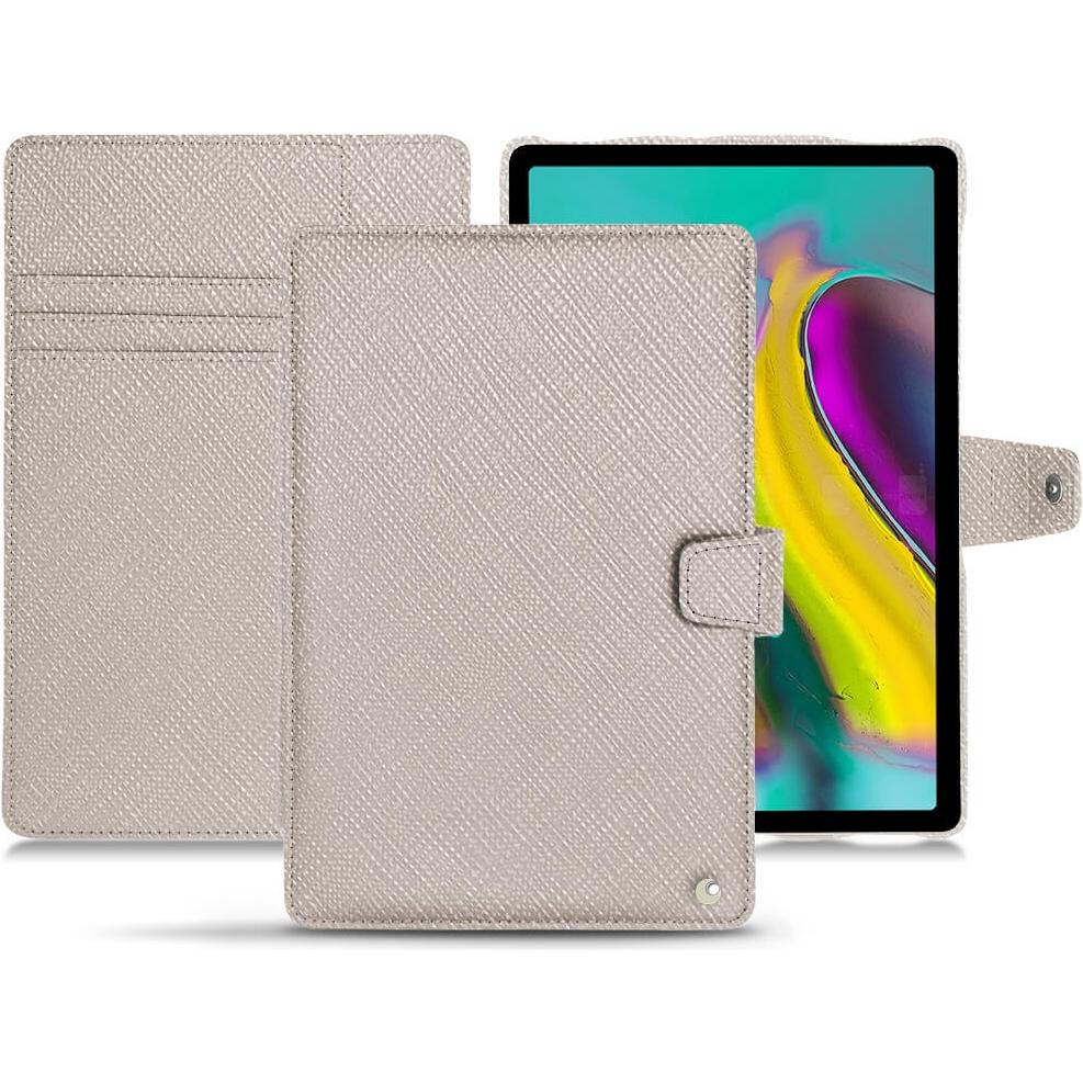 Noreve Lederschutzhülle Wallet (Galaxy Tab S5e), Tablet Hülle, Beige