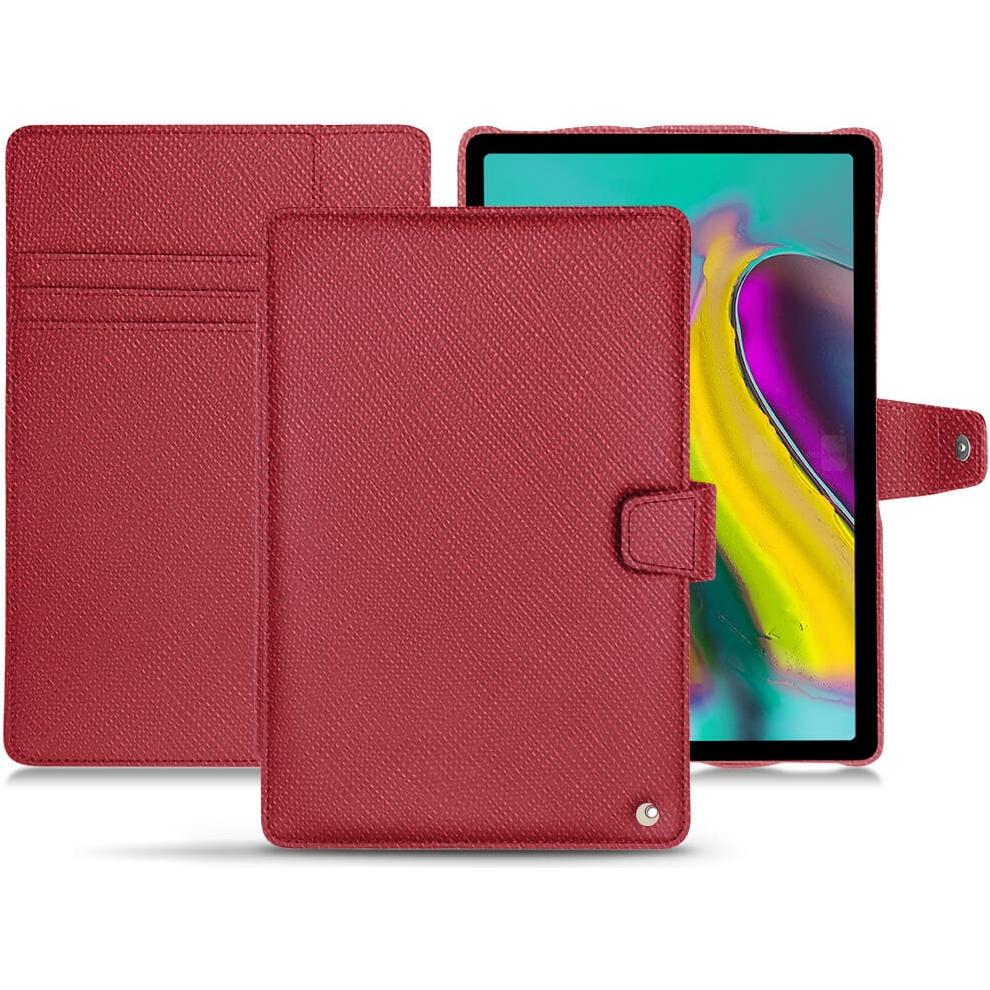 Noreve Lederschutzhülle Wallet (Galaxy Tab S5e), Tablet Hülle, Rot