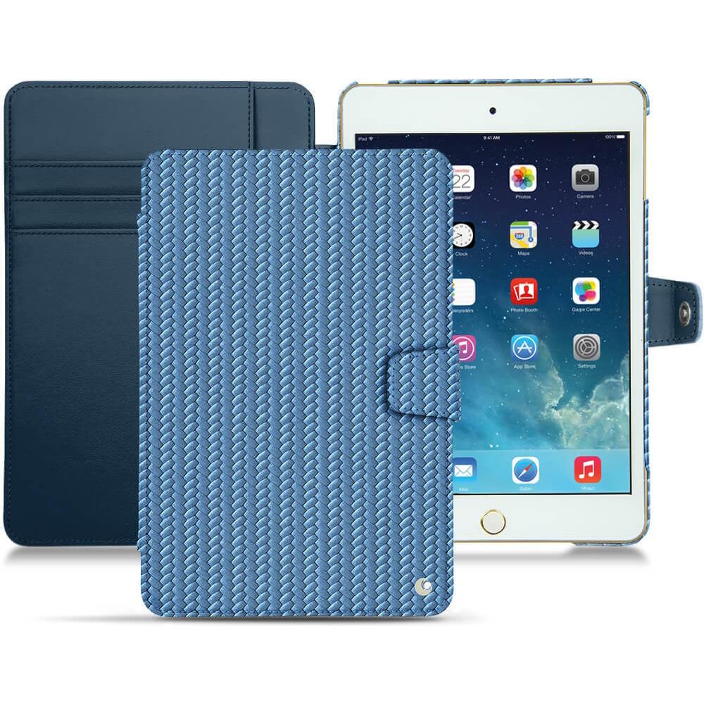 Noreve Lederschutzhülle Wallet (iPad Mini 5), Tablet Hülle, Blau