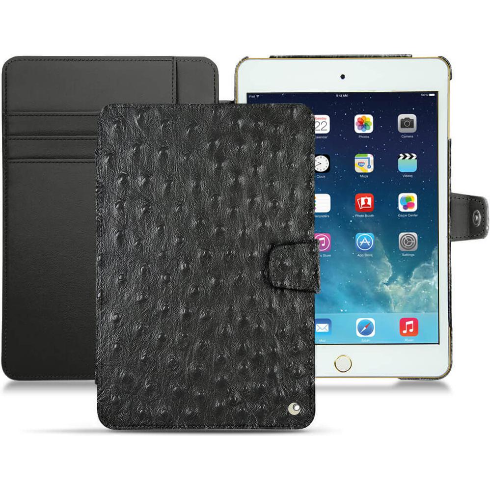 Noreve Lederschutzhülle Wallet (iPad Mini 5), Tablet Hülle, Schwarz