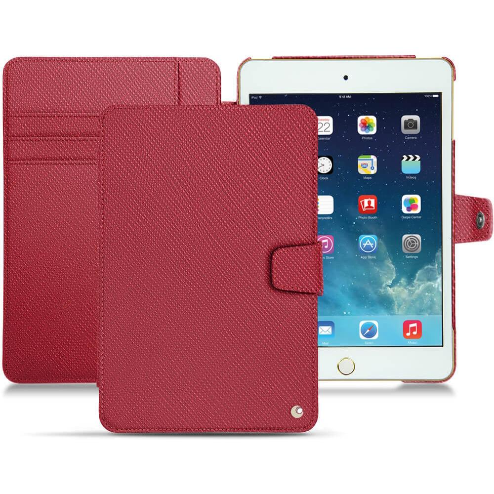Noreve Lederschutzhülle Wallet (iPad Mini 5), Tablet Hülle, Rot