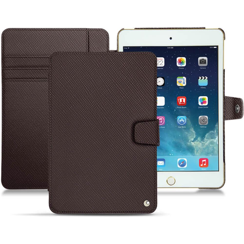 Noreve Lederschutzhülle Wallet (iPad Mini 5), Tablet Hülle, Braun