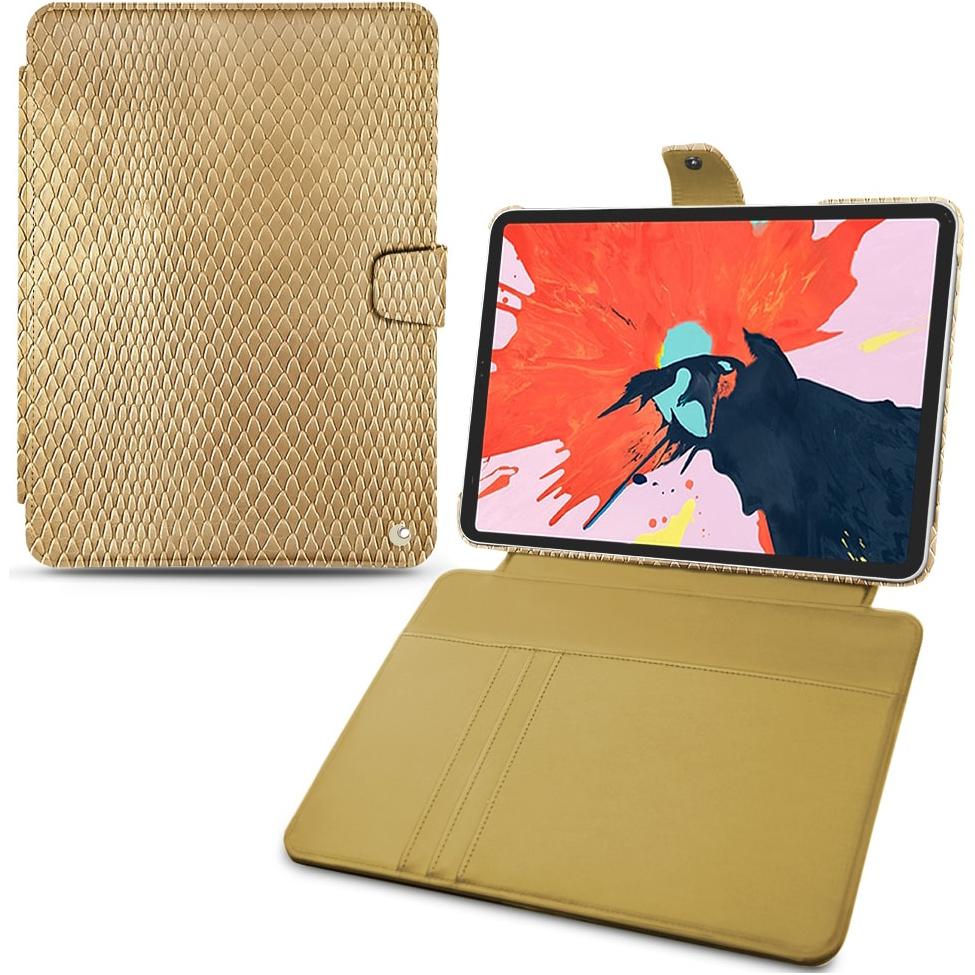 Noreve Lederschutzhülle Wallet (iPad Pro 12.9 2018 (3. Gen)), Tablet Hülle, Beige
