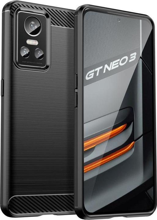 Actual product image Hurtel Carbon Case case for Realme GT Neo 3 flexible silicone carbon cover black (Realme GT Neo 3)