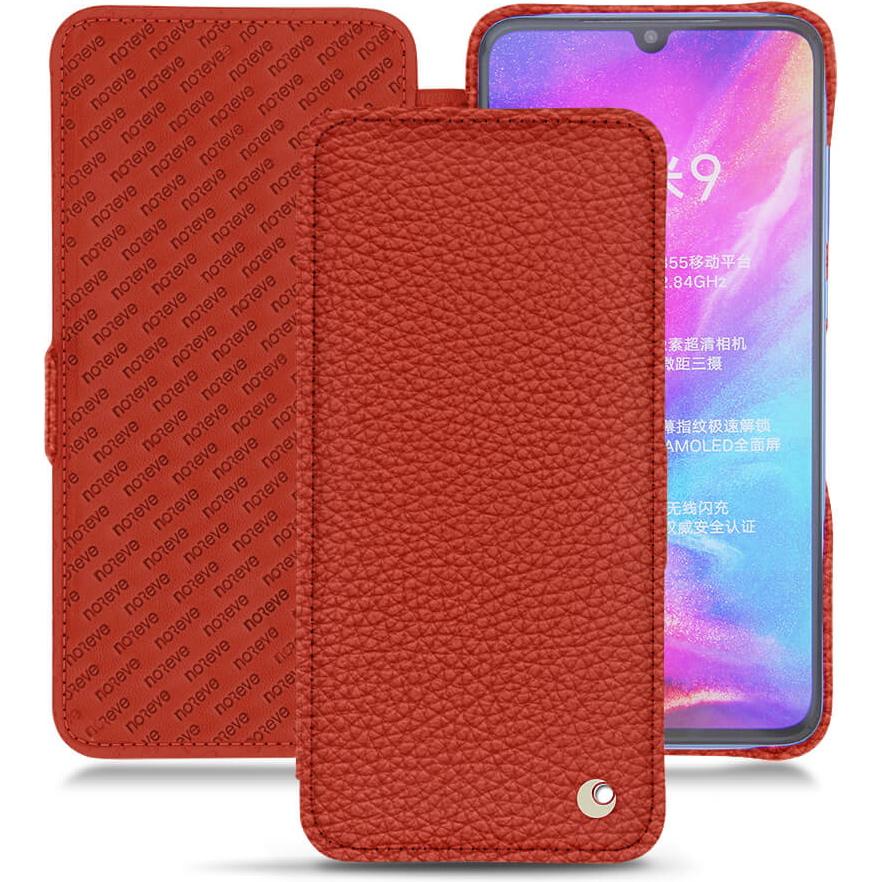 Noreve Lederschutzhülle horizontal (Xiaomi Mi 9), Smartphone Hülle, Orange