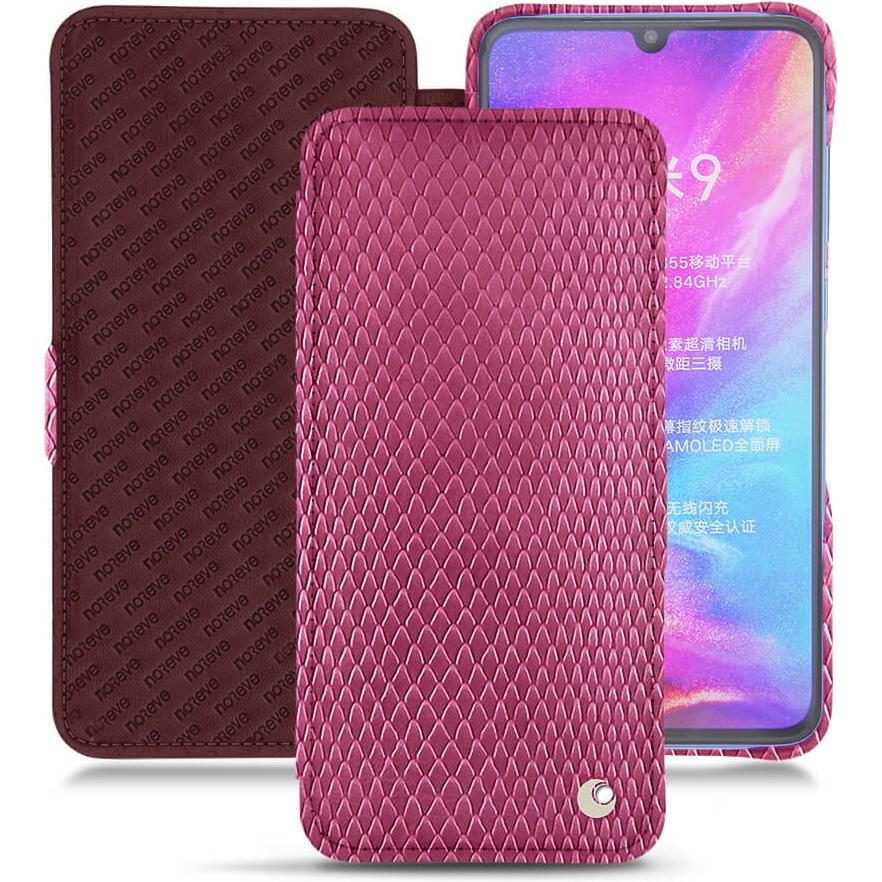 Noreve Lederschutzhülle horizontal (Xiaomi Mi 9), Smartphone Hülle, Rosa