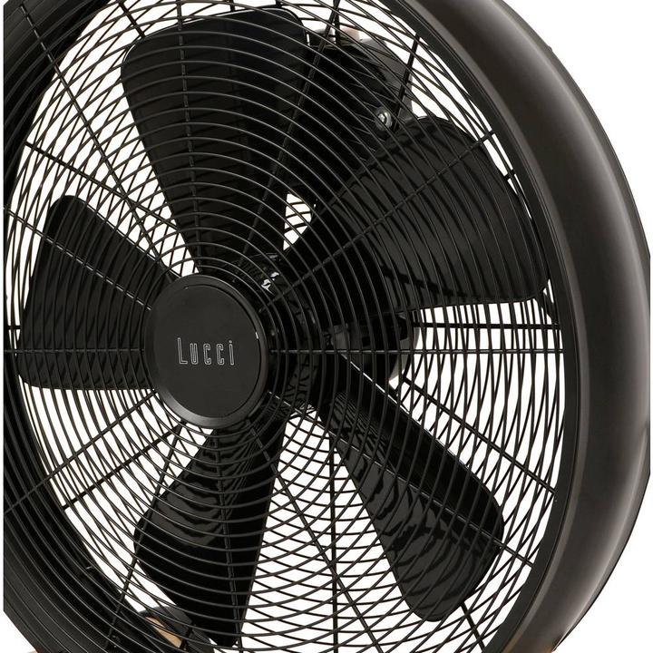 Image du produit EMZ Brasseur d'air design avec pieds en bois, h x l x p 480 x 460 x 190 mm, noir. (53 dB)