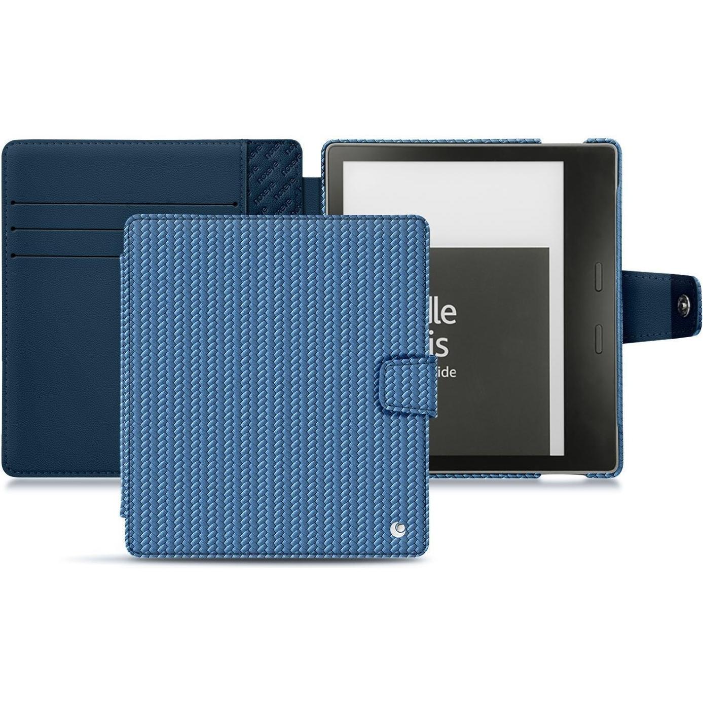 Noreve Lederschutzhülle Wallet (Kindle Oasis (2019)), eReader Zubehör, Blau