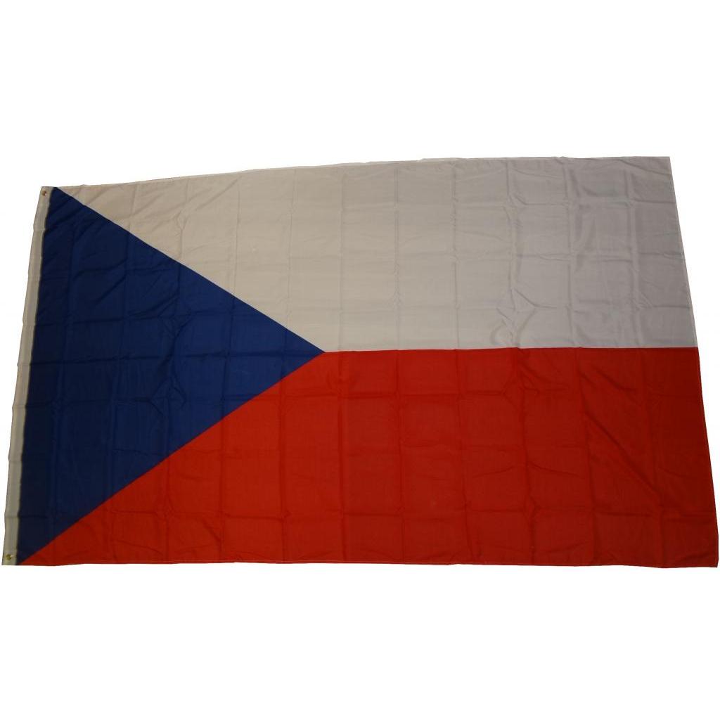 Thumbnail - trends4cents, Fahne, XXL Flagge Tschechien 250 x 150 cm Fahne mit 3 Ösen 100g/m² Stoffgewicht Hissflagge
